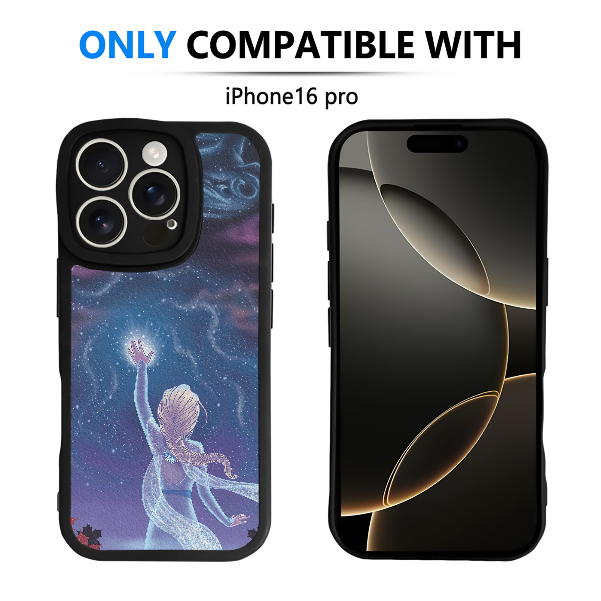 （画像用） アナと雪の女王 アンナ エルサ Frozen Anna Elsa 【iPhone 16シリーズ対応】シリコンスマホケース（レザー調） 材質：シリコン